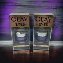2x OLAY Eyes Retinol 24 Night Eye Cream 15ml 0.5fl oz Bundle Smooth Bright Eyes - £23.49 GBP