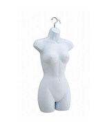 New  Female Dress Mannequin Form Hard Plastic / White with Hook for Hang... - $105.43 CAD