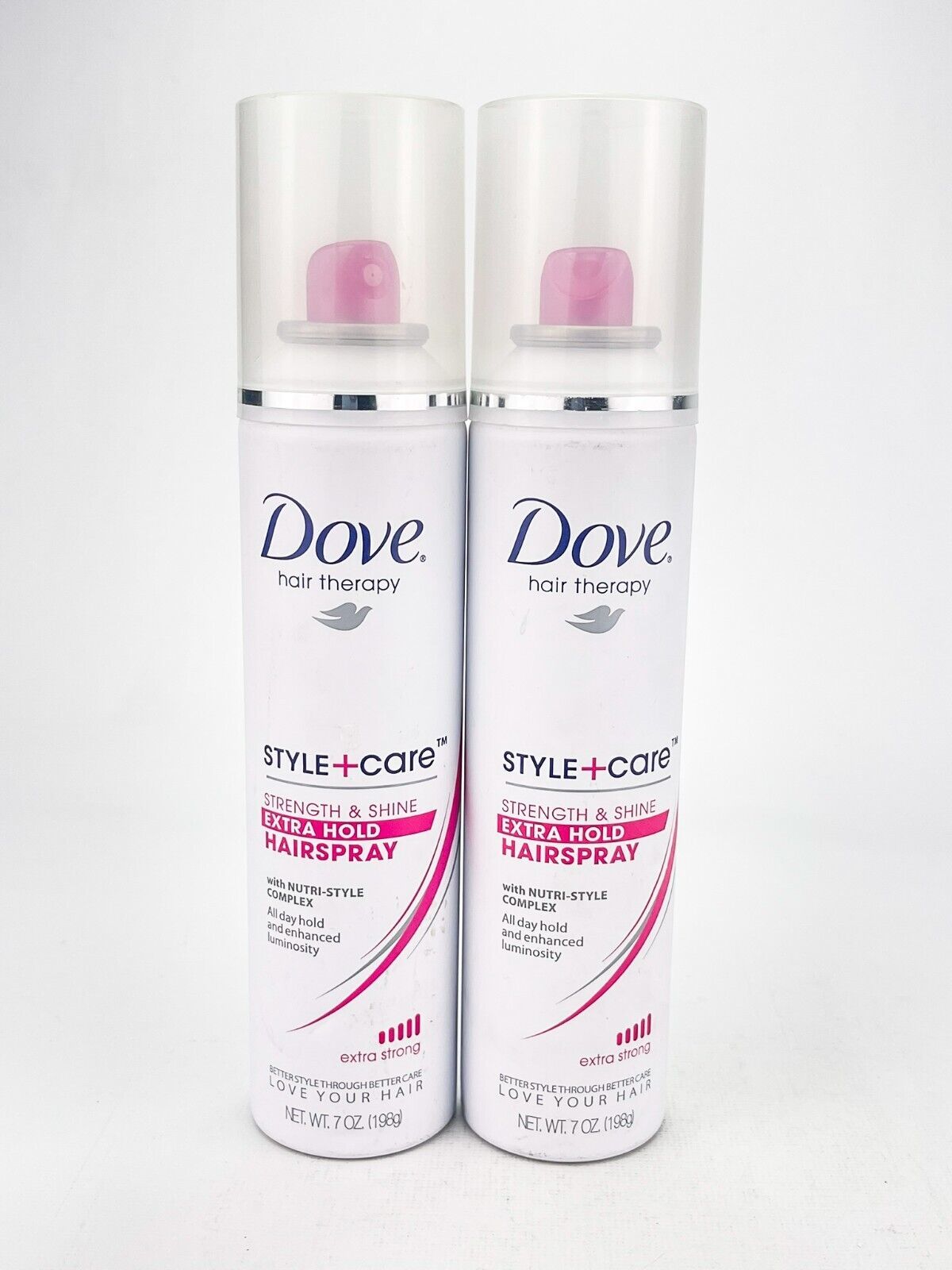 Dove Extra Hold Hairspray Long Lasting Control Shine 7 oz Each Lot Of 2 - $32.95