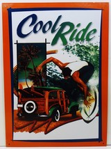 Cool Ride Woody and Surfer Beach Metal Sign - £15.69 GBP