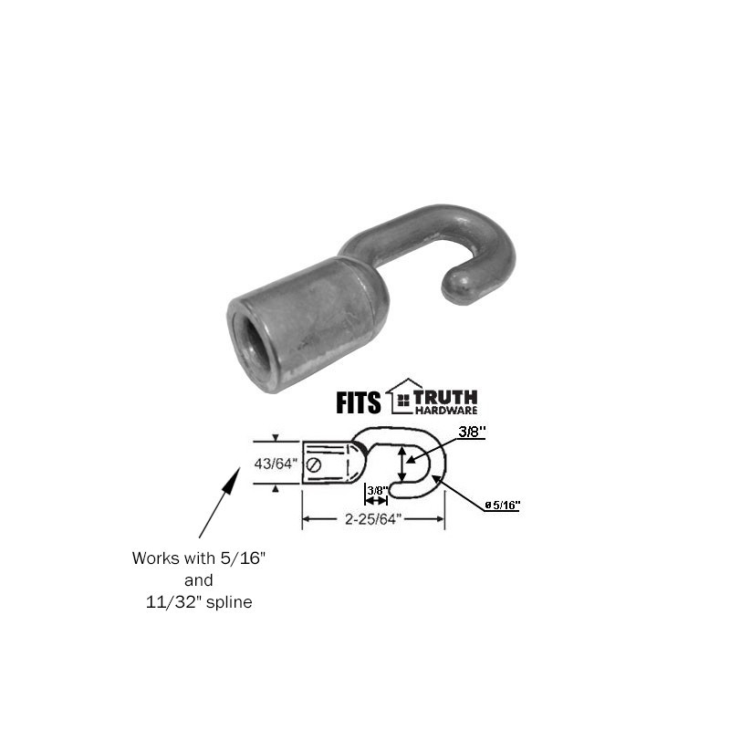 Gordon Glass® Replacement Hook Drive for Skylight and Awning Window Operato - $25.95