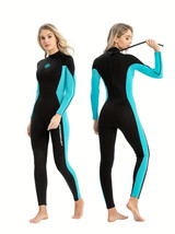 Women&#39;s Color Block Wetsuit - Rush Guard For Snorkeling Swimming, Surfing Size L - £36.64 GBP