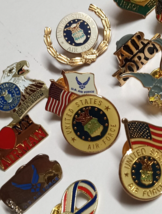 United States Air Force Eagle Flag USAF Souvenir Lapel Pin Lot (15 Different) - £23.50 GBP