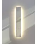 Linea | designer concrete wall sconce with back lighting — linear light ... - $330.00