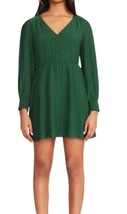 BB Dakota Women&#39;s Green Long Sleeve Button Accent Pull Over Mini Dress S NWOT - £21.90 GBP