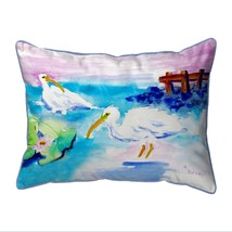 Betsy Drake Betsy&#39;s White Ibis Extra Large Zippered Pillow 20x24 - £62.62 GBP