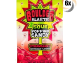 6x Packets Boulder Blasts Strawberry Flavored Sour Popping Candy | .35oz - £7.91 GBP
