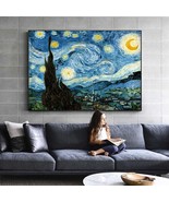Impressionist Van Gogh Starry Night Classic Oil Painting Print On Canvas - $12.77+