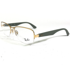 Ray-Ban RB6309 2730 Eyeglasses Frames Green Gold Square Half Rim 55-18-145 - £59.63 GBP