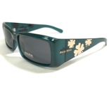 Miu Sunglasses SMU14F 7AE-3O1 Clear Blue Gold Clovers with Black Lenses - $186.08