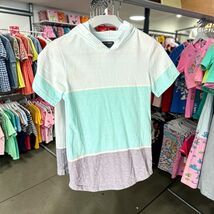 Ocean Current Boys Hooded Tee Size Small Light Blue Color Block Shirt EUC - $15.84