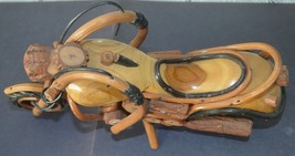 Handcrafted Wooden Harley Davidson Type Motorcycle, 1950s, Rare - £58.57 GBP