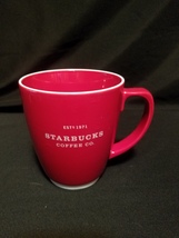 2007 Starbucks Red with White Abbey Logo Coffee Mug Tea Cup Large 16 Oz Est 1971 - £15.61 GBP
