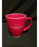 2007 Starbucks Red with White Abbey Logo Coffee Mug Tea Cup Large 16 Oz ... - $19.99