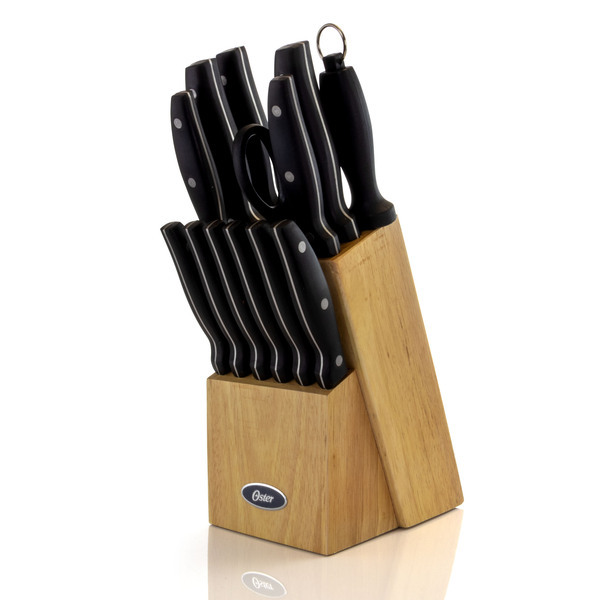 MEGA-69529.14 Oster Granger 14 Piece Stainless Steel Cutlery Set with Black H... - $88.66