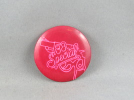 Vintage Band Pin - 38 Special Gun Graphic - Celluloid Pin  - $19.00