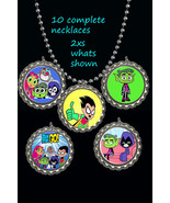 Teen Titans go theme Bottle Cap Necklaces party favors lot of 10 - $9.89
