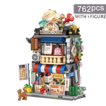 762Pcs City Mini Chinese Street View Gourmet Shop Micro Building Blocks Set - £21.52 GBP