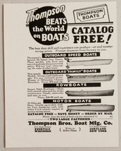 1929 Print Ad Thompson Bros. Boat Co. Outboard,Rowboats,Motor Boats WI &amp; NY - $9.88