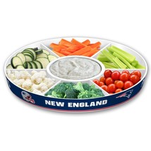 NFL New England Patriots Party Platter Fremont Die Football Tailgate W/ Bowl/Div - £20.77 GBP