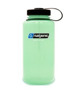 Nalgene Sustain 32oz Wide Mouth Bottle (Glow Green) Recycled Reusable - £12.40 GBP
