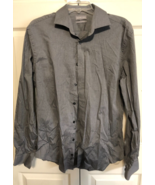 Michael Kors 16 32/33 Men&#39;S Slim-Fit Stretch Gray Long-Sleeve Dress Shirt - $13.54 CAD