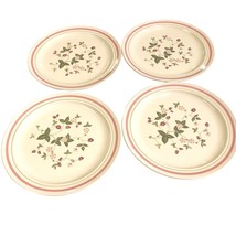 4 Newcor Stoneware Plates STRAWBERRY PATCH 1986 Dinner Retired 10 inch Vtg - £23.35 GBP