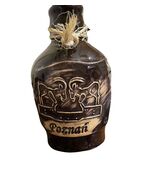 Poznan Poland Ceramic Jug, Vintage Polish Pottery Souvenir, Goats Decanter - $17.99