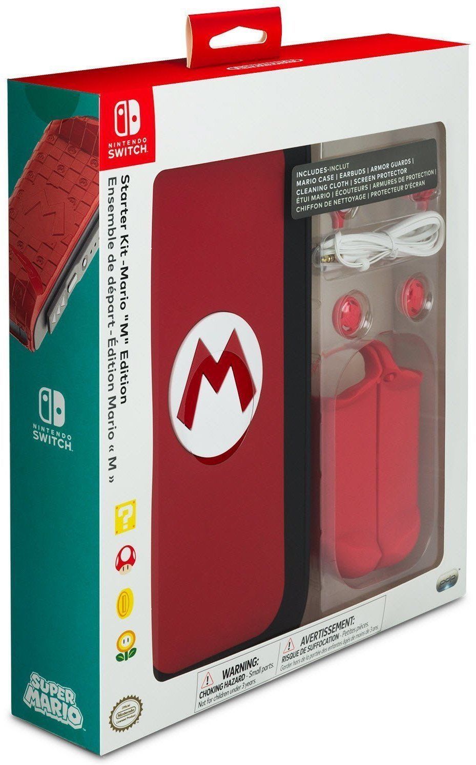 Nintendo Switch Starter Kit - Mario 'M' Edition Nintendo PDP - $33.61