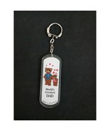Vintage World&#39;s Greatest Dad Teddy Bear Key chain Hong Kong - $8.86 CAD