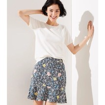 NWT Womens Size 6 Ann Taylor LOFT Multicolor Flounce Hem Floral Mini Skirt - £19.62 GBP