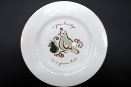 Pier One Dessert Plate Partridge in a Pear Tree, 12 Days Of Christmas Go... - $280.22 MXN