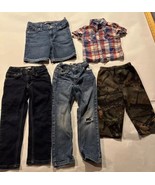 Lot of Vintage Kids Youth Clothing Levi’s Denim Jeans Shorts Shirt 5 Pie... - $27.08 CAD