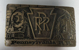 Belt Buckle Pennsylvania Railroad Brass #122 Details Sharp 3.5 x 2.25 Rectangle - £41.21 GBP