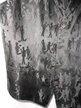 Manuel Ritz Vest Blue& Black Paisley Vest Size 50 Made in Italy image 5