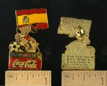 VINTAGE FIFA USA WORLD CUP SOCCER 1994 MASCOT &amp; COCA-COLA SPAIN PIN - $4.95