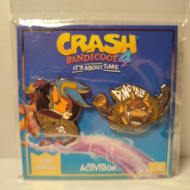 Crash Bandicoot Tawna &amp; Dingodile Enamel Pins Set Official Activision Badges - £22.99 GBP