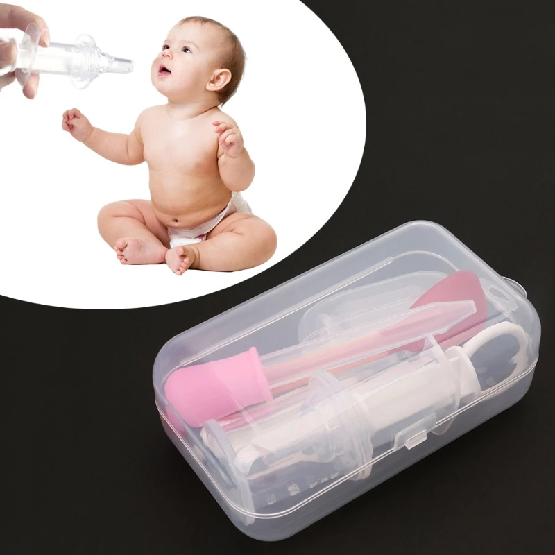 Play 5pcs Newborn Baby Play Medicine Dispenser Dropper Toothbrush Kit - £25.57 GBP