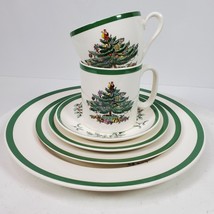 Vintage Spode Christmas Tree Six Piece One Place Setting 6 Pieces Total - $27.12