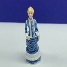 Franklin Mint Ladies Fashion porcelain figurine 1983 miniature Lucy c1876 vtg 3 - £18.50 GBP