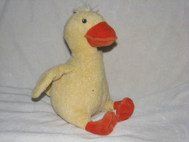 Steiff Baby Stuffed Plush Yellow Duck Duckling Orange Crinkle Wings Soft Toy - £24.76 GBP
