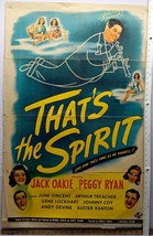 Antique Movie Poster That’s The Spirit Jack Okie Peggy Ryan 1945 27&quot; x 41&quot; - $39.99