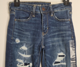 American Eagle Next Level Low Rise Distressed Jegging Jeans Blue Size 2 NEW - £31.59 GBP