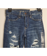 American Eagle Next Level Low Rise Distressed Jegging Jeans Blue Size 2 NEW - £31.46 GBP
