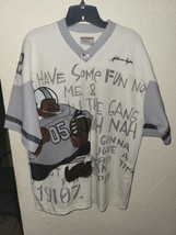 Vintage FUBU Fat Albert Football Jersey Size XL Platinum Streetwear Hip Hop - £49.53 GBP