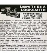1969 Belsaw Institute Locksmith Guide Advertisement Home Education Locks... - $372.98 MXN