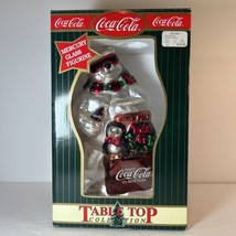Coca Cola Polar Bear Mercury Glass Table Top Figure Vintage Coke In Orig... - $25.00
