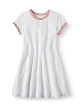 Wonder Nation Girls Rainbow Trim Lace Dress Size Large (10-12) Arctic White - £9.97 GBP