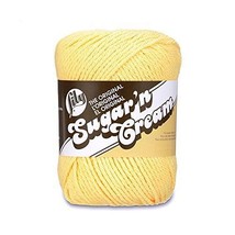 Lily Sugar &#39;N Cream 100% Cotton Yarn, Yellow, Medium Gauge - $493.43 MXN