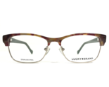 Lucky Brand Eyeglasses Frames D228 TORTOISE/GREEN Gold Square Full Rim 5... - $41.84